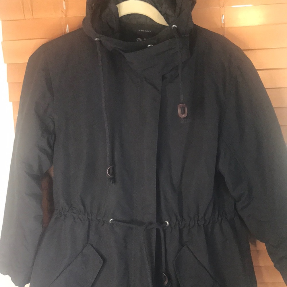 Madewell drawstring lined hooded jacket XS